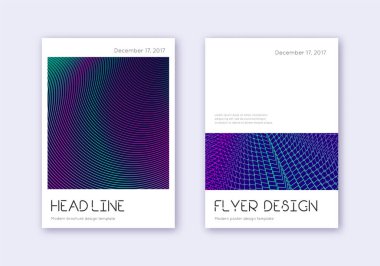 Minimum kapak tasarım şablonu. Neon soyut l