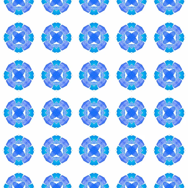 Ψηφιδωτό μοτίβο χωρίς ραφή. Μπλε εξαιρετικό boho — Φωτογραφία Αρχείου