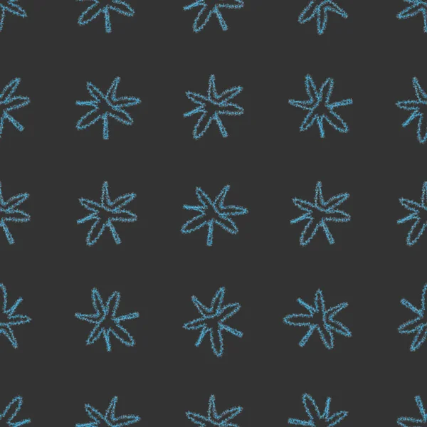 Χέρι ζωγραφισμένο μπλε νιφάδες χιονιού Χριστούγεννα χωρίς ραφή Patt — Φωτογραφία Αρχείου