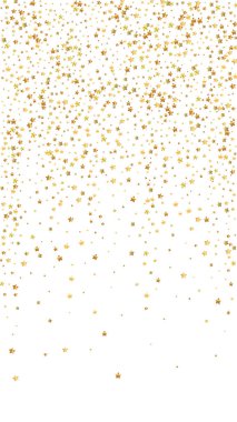 Altın yıldızlı, ışıl ışıl konfeti. Dağınık zm