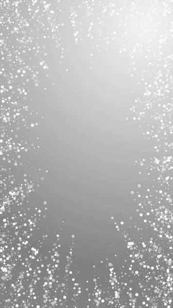 Casuali puntini bianchi sfondo di Natale. Vola sottile — Vettoriale Stock