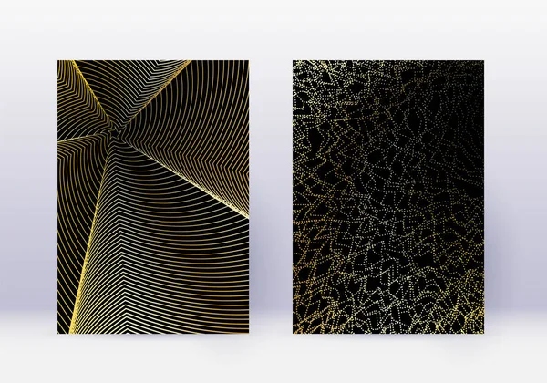 Set di modelli di design di copertina. Linee astratte b moderno — Vettoriale Stock