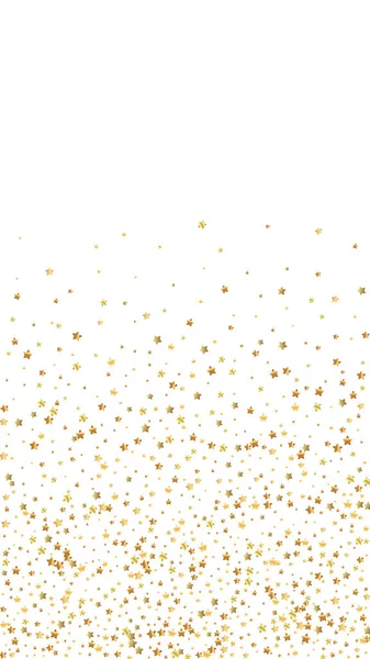 Estrellas de oro confeti espumoso de lujo. Dispersos sm — Vector de stock