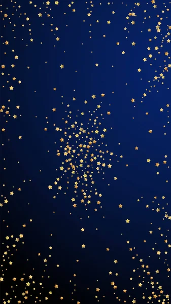 Estrellas de oro confeti espumoso de lujo. Dispersos sm — Vector de stock