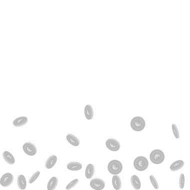 Avrupa Birliği Euro sikkeleri düşüyor. Dağınık siyah