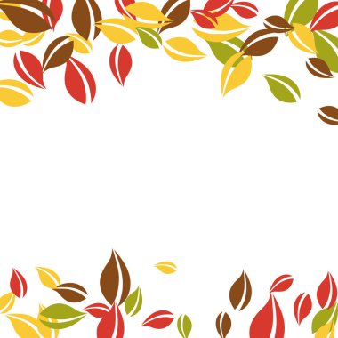 Sonbahar yaprakları dökülüyor. Kırmızı, sarı, yeşil, kahverengi c