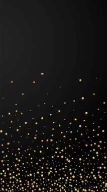 Altın yıldızlı, ışıl ışıl konfeti. Dağınık zm