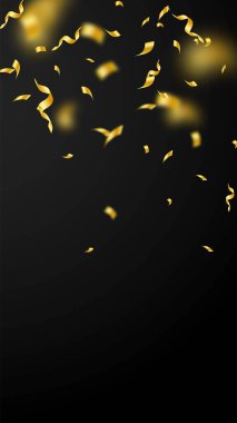 Flamalar ve konfeti. Altın sarısı süslemeler ve 