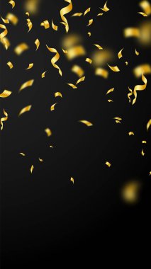 Flamalar ve konfeti. Altın sarısı süslemeler ve 