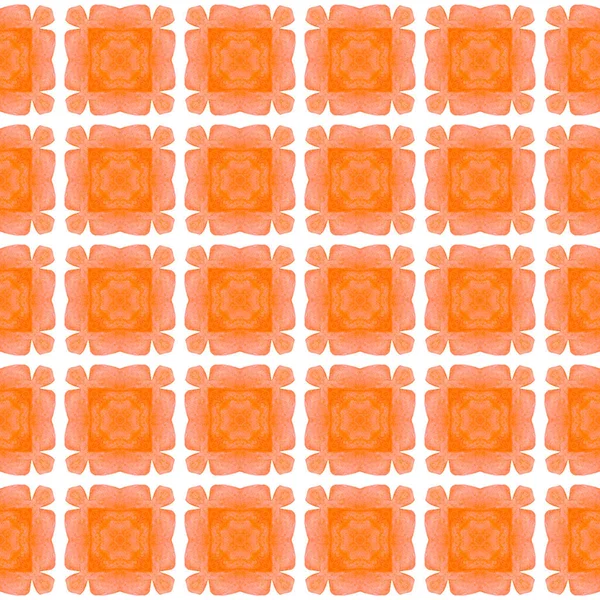縞模様の手描きの境界を繰り返します。オレンジ — ストック写真