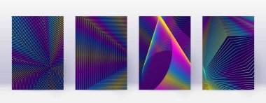 Sanat kartı. Soyut çizgiler modern broşür 