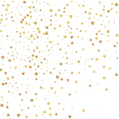 Altın yıldızlı, pırıl pırıl lüks konfeti. Scatt.