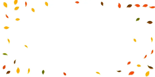 Vallende herfstbladeren. Rood, geel, groen, bruin r — Stockvector