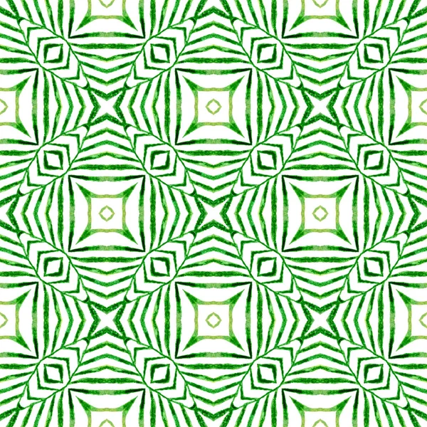 Oriental arabesque hand drawn border. Green — Stock Photo, Image