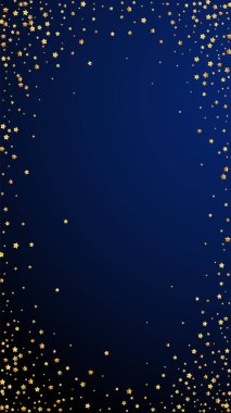 Altın yıldızlı, ışıl ışıl konfeti. Dağınık zm