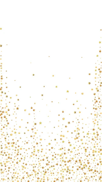 Estrellas de oro confeti espumoso de lujo. Dispersos sm — Vector de stock