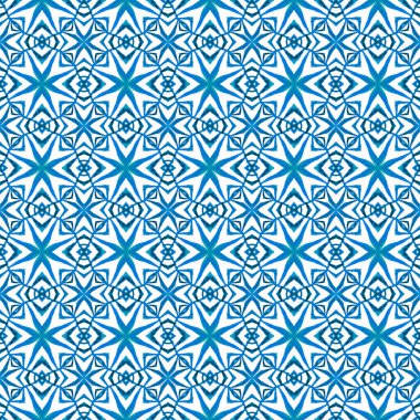 Arabesque hand drawn design. Blue dazzling boho chic summer design. Oriental arabesque hand drawn border. Textile ready exquisite print, swimwear fabric, wallpaper, wrapping.