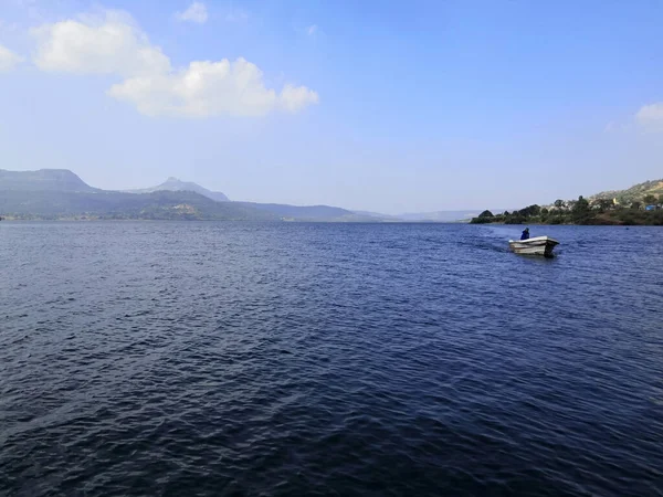 Nature Lake View with blue sky