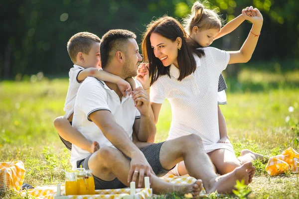 Bonne Famille Pique Nique Parc — Photo