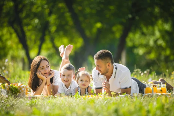 Bonne Famille Pique Nique Parc — Photo