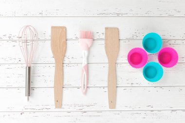 Mutfak gereçleri ile arka plan. Mutfak aletleri. 