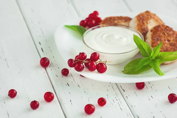 Frittelle Formaggio Fresco Fatto Casa — Foto Stock