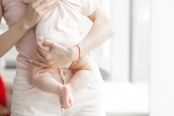 Young Mother Her Little Cute Baby Daughter Little Baby Girl — Stock Photo, Image