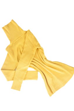 Sonbahar arka plan. Sonbahar kıyafetleri. Sonbahar kadın gardırop. Kadın giysileri üst görünüm beyaz izole atış.