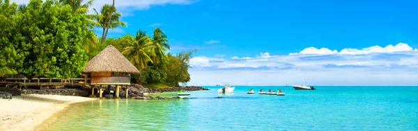 View Bora Bora Tourist Resort Lagoon — Stock Photo, Image
