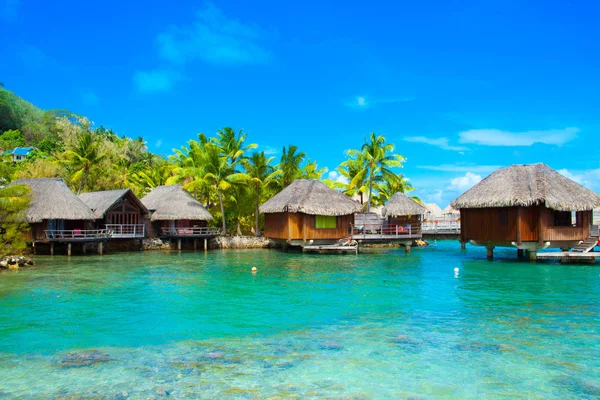 Vista Bora Bora Tourist Resort Lagoon — Foto de Stock