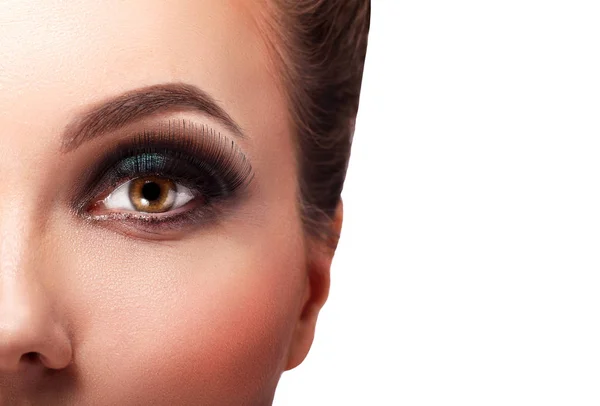 Close Female Eye Make — Stock Photo, Image