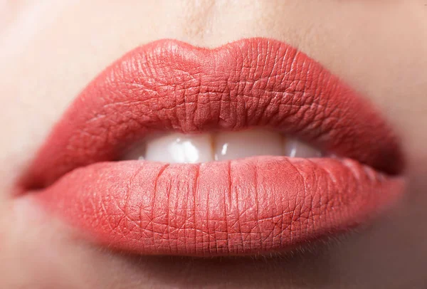 Close Colorful Female Lips — Stock Photo, Image