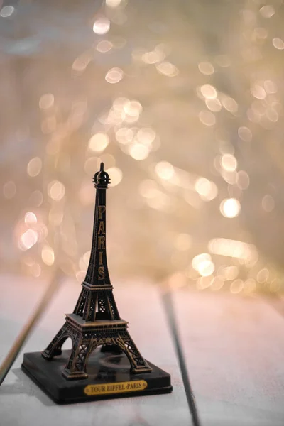 Souvenir Paris Gift Europe France Eiffel Tower Sightseeing Figurine Memories — Stock Photo, Image