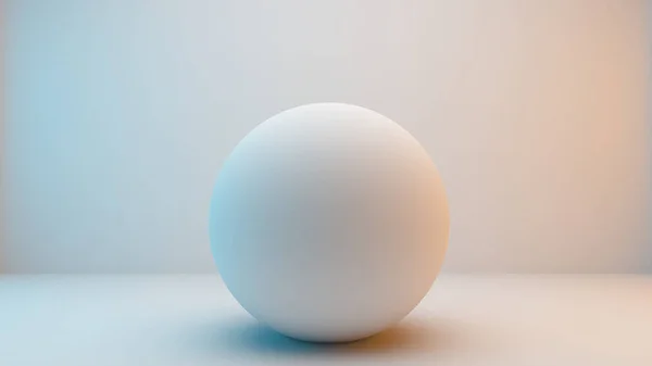 Melkachtig Witte Bol Geïsoleerd Een Witte Achtergrond Met Licht Blauwe — Stockfoto