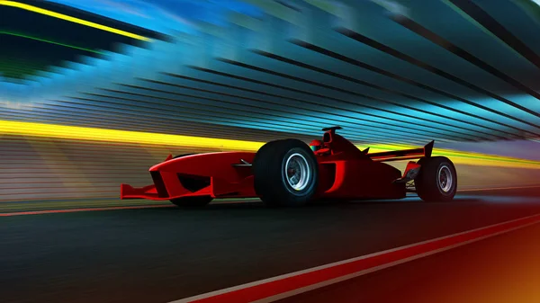 Sport Racing Car Condução Rápida Para Alcançar Sonho Campeão Efeito — Fotografia de Stock