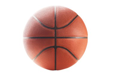 Beyaz arka plan üzerinde izole yüksek anahtar aydınlatma basketbol