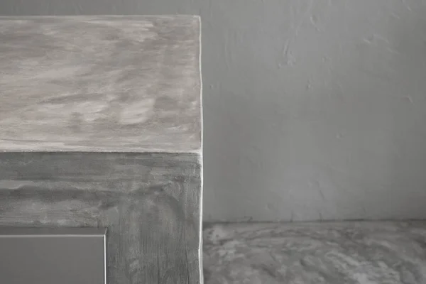 Fermer Comptoirs Abstraits Ciment Type Carré Concept Maison Idéal Moderne — Photo