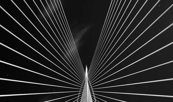 Pont Ciel Abstrait Noir Blanc — Photo