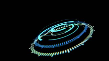 3D render fütüristik daire Kullanıcı arabirimi Hud grafik tasarım 