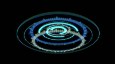 3D render fütüristik daire Kullanıcı arabirimi Hud grafik tasarım