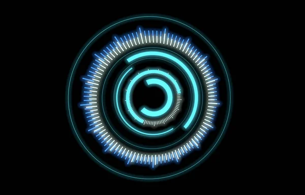 Rendering Futuristic Circle User Interface Hud Design Graphs — Stock Photo, Image