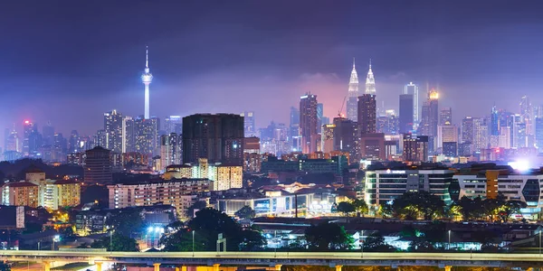 Pięknym Widokiem Panoramę Miasta Kuala Lumpur Malezja — Zdjęcie stockowe