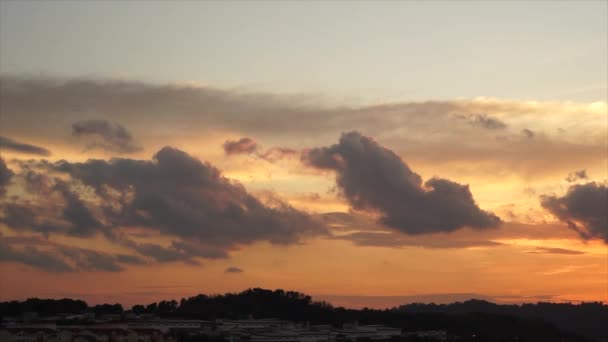 Céu Nublado Bonito Hora Pôr Sol — Vídeo de Stock