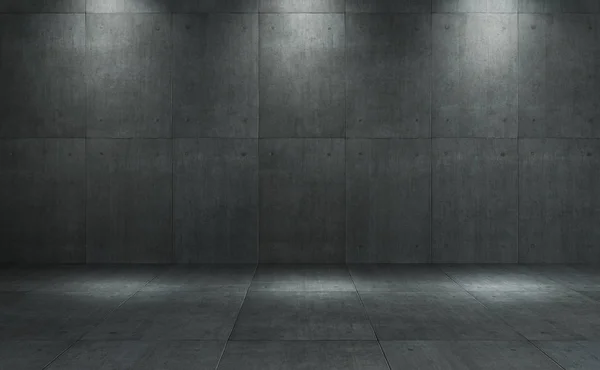 Loft Industriale Stile Cemento Scuro Piastrelle Quadrate Parete Pavimento Con — Foto Stock