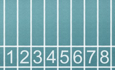 Atletin koşusu başlıyor. Üst görünüm açısı .