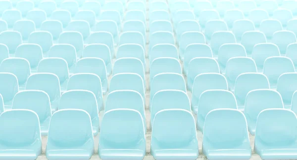 Hellblaue Sitzreihen Stadion — Stockfoto