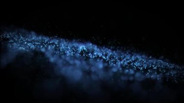 Dijital parçacık dalga kablosuz teknoloji sistemlerinin soyut 3D görüntülemesi