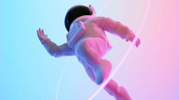 Astronaut Escape Void Abstract Psychedelic Science Fiction Astronomy Surreal Background — Stock Photo, Image