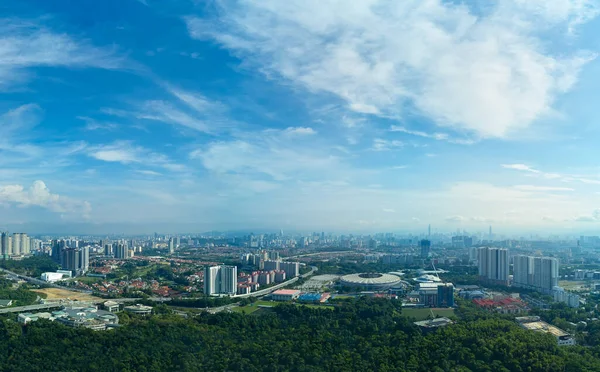 Panorama Lotu Ptaka Widok Miasto Kuala Lumpur — Zdjęcie stockowe