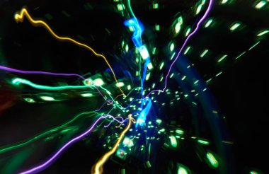 Soyut renkli, ışıldayan, ışıldayan radyasyon akışı ışık arkaplanı